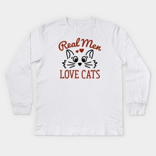 Real Men Love Cats Kids Long Sleeve T-Shirt